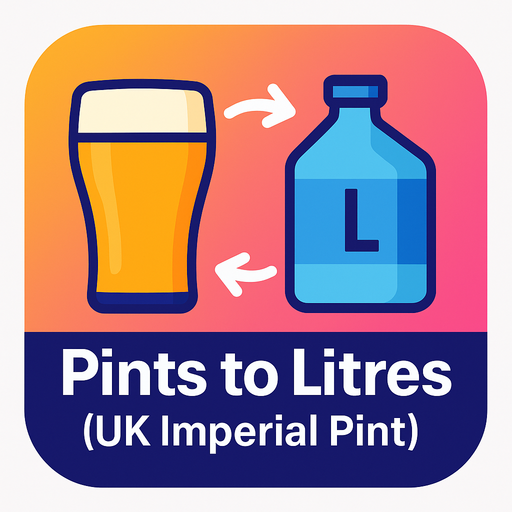 Pints to Litres (UK Imperial Pint)